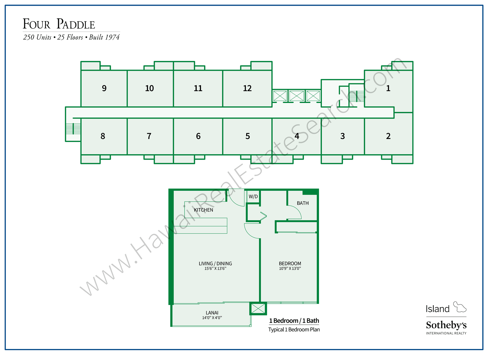 Four Paddle Property Map and Floor Plan